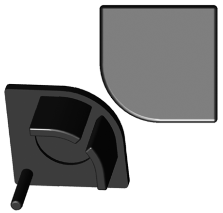 Böckmann Kunststoffabdeckung für Eckverbinder