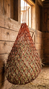 Hay net, red