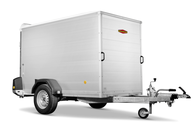 Böckmann Kofferanhänger Tieflader Einachser KT-AL 2513/135 F.