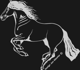 Böckmann Dekor für Pferdeanhänger Friese in der Farbe silber.