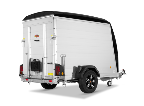 Böckmann Kofferanhänger Tieflader Einachser mit Polyesterbug und -haube KT-PB-AL 2513-15 F (25)