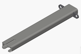 Mittelrunge für Hochlader Anhänger 350 mm hoch von Böckmann.