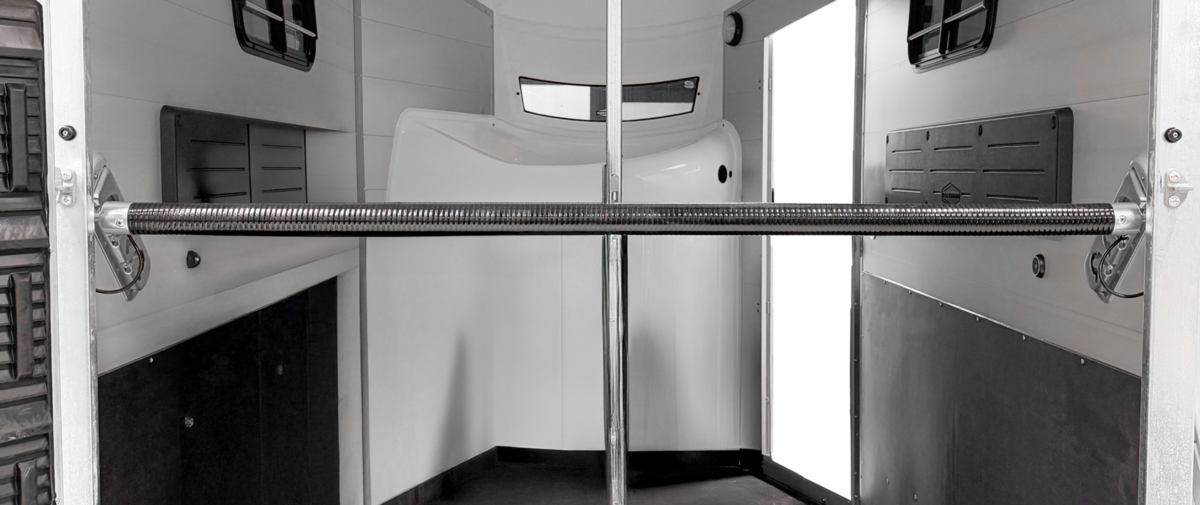 full-width butt bar, padded