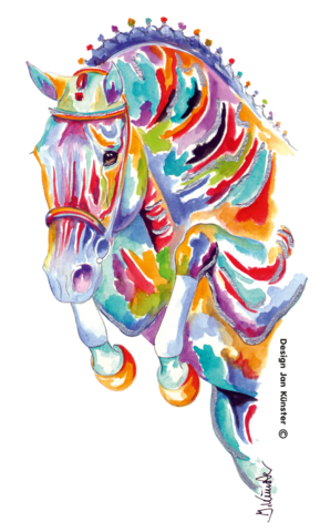 Böckmann Dekor für Pferdeanhänger Springer bunt.