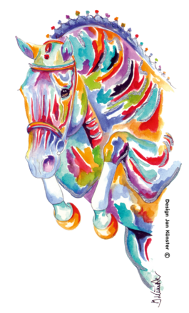 Böckmann Dekor für Pferdeanhänger Springer bunt.