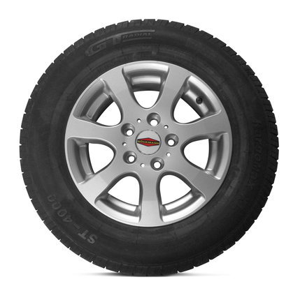 Ein Reifen mit einer 5-Loch Felge und einer Reifenbreite von 195mm und einen Tragfähigkeitsindex von 96N. 14".