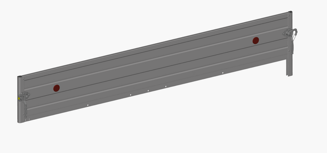 Seitenwand komplett mit Winkelhebelverschluss für 2513 links.
Strinwand klappbar ohne Seitenwandgalerie von Böckmann.