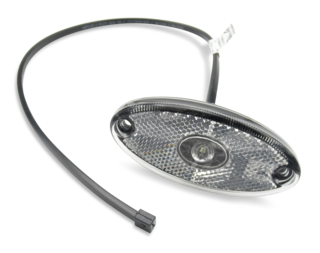 Begrenzungsleuchte Flatpoint II LED, weiß.
Kabellänge: 500 mm