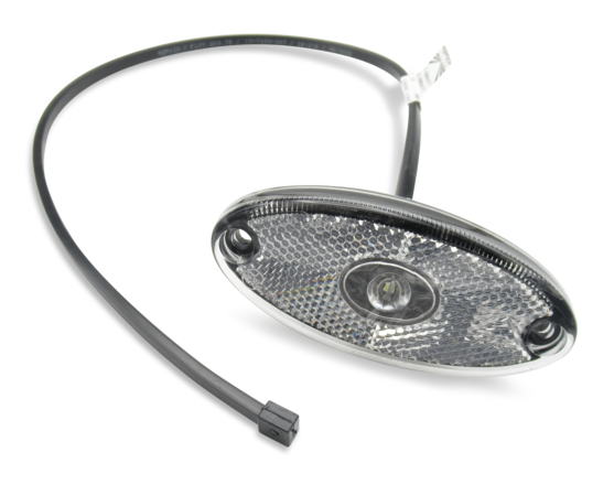 Begrenzungsleuchte Flatpoint II LED, weiß.
Kabellänge: 500 mm