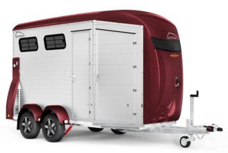 Böckmann Pferdeanhänger Portax LSR in rot-metallic -  großes Modell mit Sattelraum