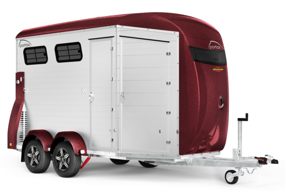 Böckmann Pferdeanhänger Portax LSR in rot-metallic -  großes Modell mit Sattelraum