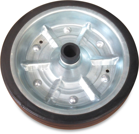 Laufrad für Automatik-Stützrad mit schwarzem Kunststoffgriff für Böckmann Pferdeanhänger.