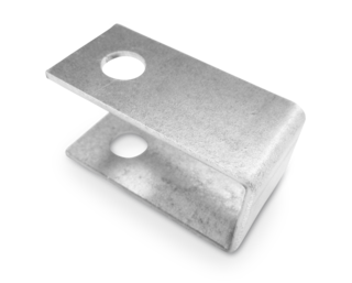 Einstecktasche aus Stahl mit Loch zur Befestigung am Spriegelgestell.

Maße:25 mm x 54 mm x 2 mm