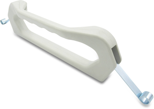 Handle with spring for roof hatch