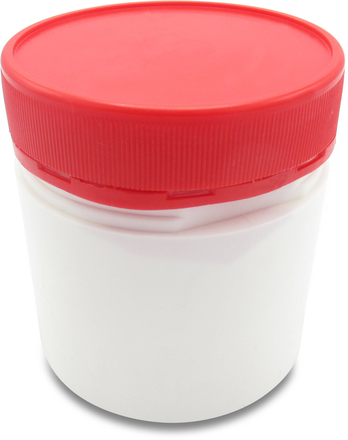 Weiße Wandfarbe im 250g Becher zum Steichen des Innenraums von Böckmann Pferdeanhängern.