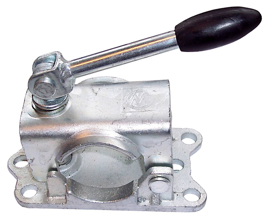 Böckmann Klemmhalterung für Stützräder mit einem Durchmesser von 48 mm und langem Hebel.